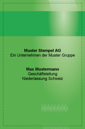 Visitenkarten doppelseitig - Hochformat